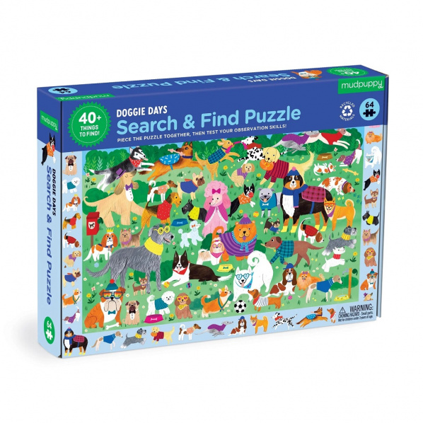 Mudpuppy Puzzle skládej a hledej "Psí den" 64 dílů Mudpuppy Puzzle skládej a hledej "Psí den" 64 dílů