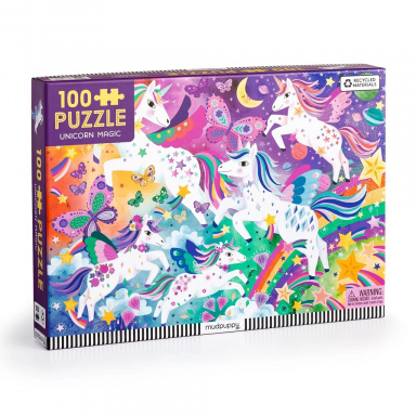 Mudpuppy Puzzle Kouzelní jednorožci 100 dílků