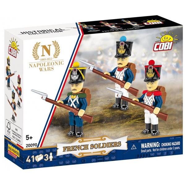 COBI 20090 3 figurky s doplňky Francouzští vojáci