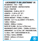Cobi  5726 Americký stíhací letoun Lockheed P-38H Lightning