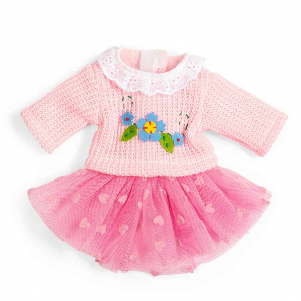 Bigjigs Toys Růžová tylová sukně a svetr pro panenku 28 cm