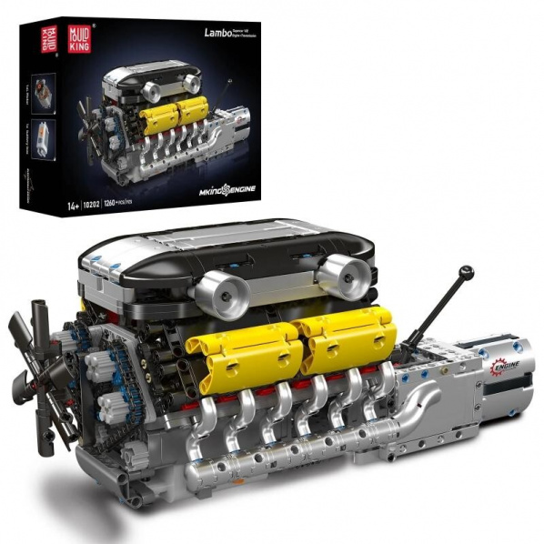 Mould King 10202 Automobilový 12válcový motor LAMBO V12 s převodovkou Mould King 10202 Automobilový 12válcový motor LAMBO V12 s převodovkou