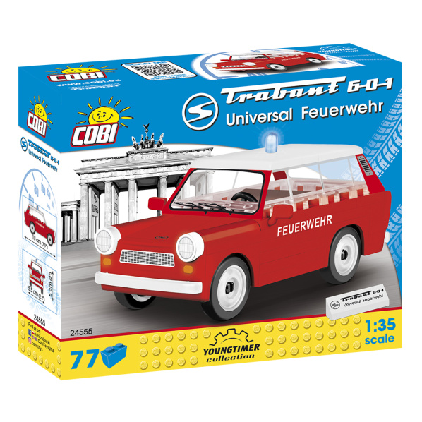 Cobi 24555 Youngtimer Trabant 601 Universal Feuerwehr, 1:35, 77 k Cobi 24555 Youngtimer Trabant 601 Universal Feuerwehr, 1:35, 77 k