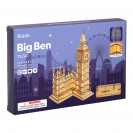 RoboTime 3D dřevěná skládačka Big Ben svítící