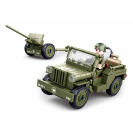 Sluban B0853 Americký Jeep a protitankové dělo