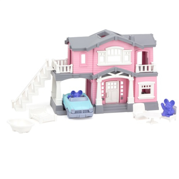 Green Toys Růžový dům s 9 ks příslušenství Green Toys Růžový dům s 9 ks příslušenství