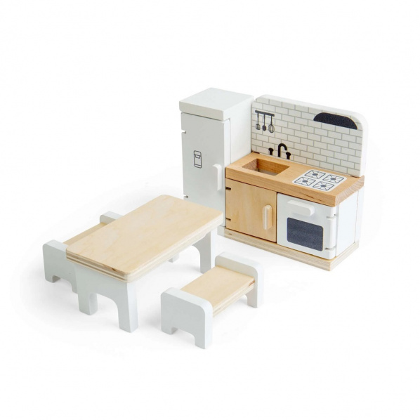Bigjigs Toys Dřevěný nábytek do domečku pro panenky Kuchyň