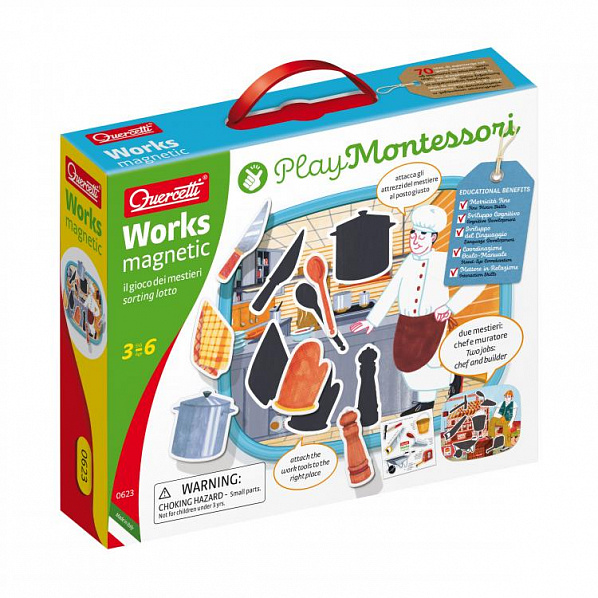 Quercetti 00623_PO Play Montessori - Works Magnetic 