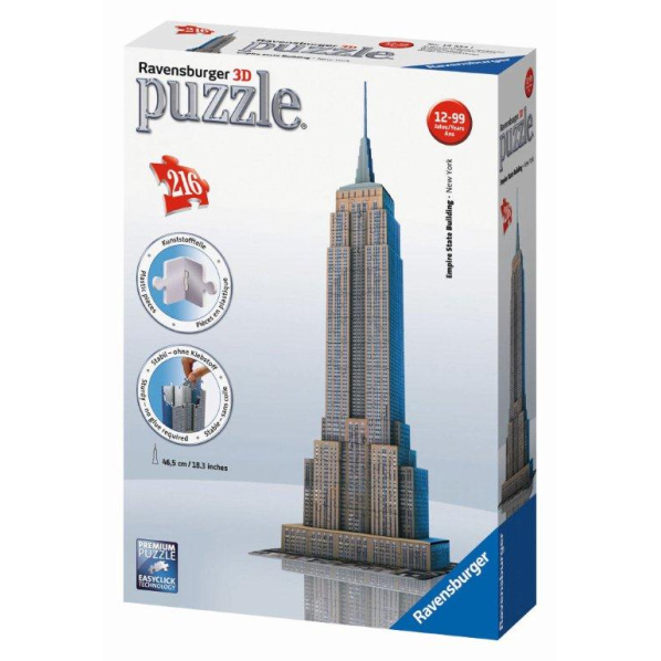 Ravensburger Empire State Building, 3D, 216 dílků Ravensburger Empire State Building, 3D, 216 dílků