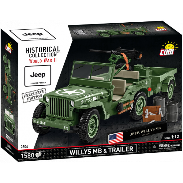 COBI 2804 Americký terénní automobil Jeep Willys s přívěsem EXECUTIVE EDITION COBI 2804 Americký terénní automobil Jeep Willys s přívěsem EXECUTIVE EDITION