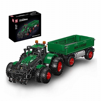 Mould King 17095 Traktor s valníkem a drapákem R/C