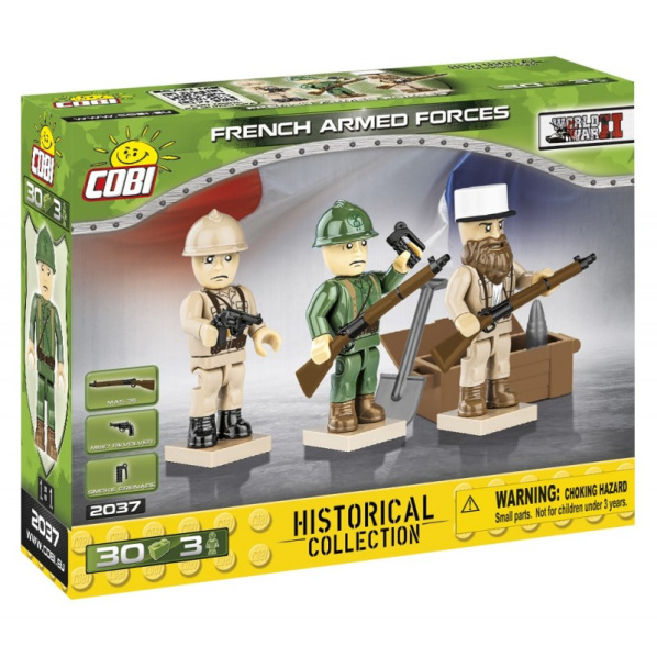 Cobi 2037 3 figurky s doplňky Francouzská armáda Cobi 2037 3 figurky s doplňky Francouzská armáda