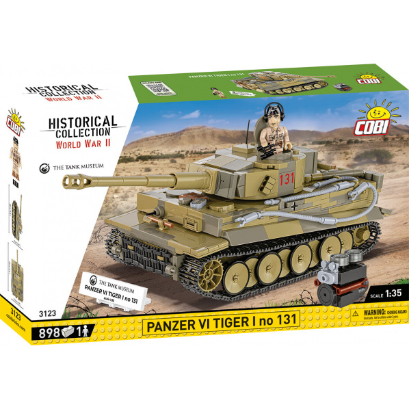 COBI 3123 Německý tank PzKpfw VI Tiger č.131, 1:35 COBI 3123 Německý tank PzKpfw VI Tiger č.131, 1:35