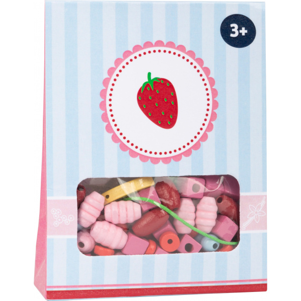small foot Dřevěné korálky Candy 1ks - červená