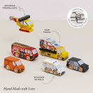 Le Toy Van Set záchranných autíček s vrtulníkem