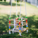 Bigjigs Toys Dřevěná barevná korálková houpačka