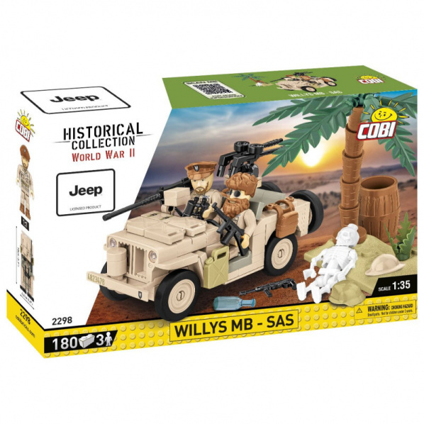 COBI 2298 Americký terénní automobil Jeep Willys MB - SAS COBI 2298 Americký terénní automobil Jeep Willys MB - SAS