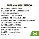 COBI 3118 Americký střední tank WW Sherman M4A2E8(76)W