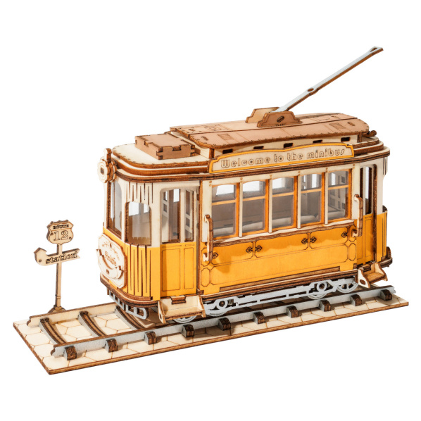 RoboTime 3D dřevěná skládačka Historická tramvaj RoboTime 3D dřevěná skládačka Historická tramvaj