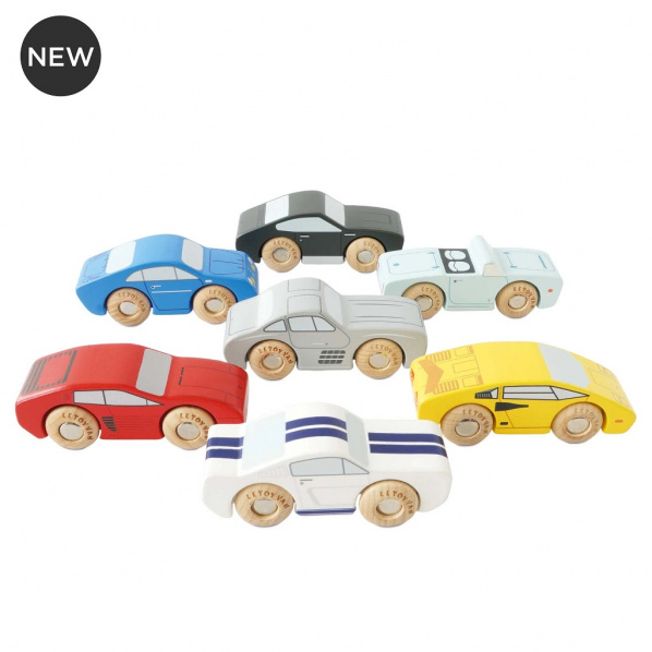 Le Toy Van Set dřevěných sportovních autíček Le Toy Van Set dřevěných sportovních autíček