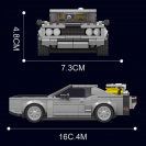 Mould King 27035 Model auta Dodge Charger