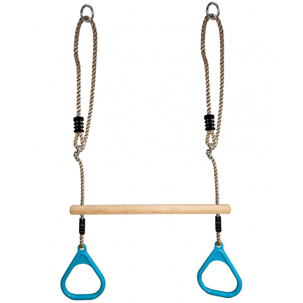2Kids Toys Gymnastické kruhy s hrazdou Tyrkysové