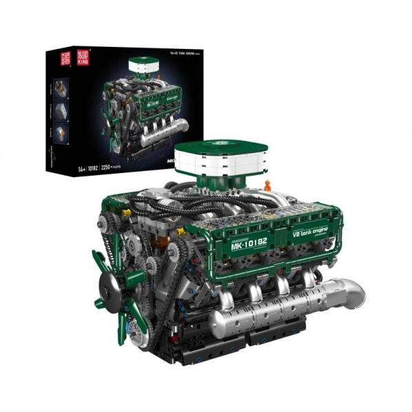 Mould King 10182 Tankový motor V8