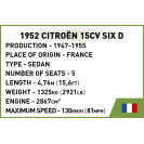 Cobi 2267 Francouzský osobní vůz Citroën 15CV SIX D