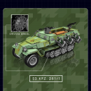 Mould King 20027 Kolopásový transportér SD KFZ 251/1 + protitankové dělo PAK 40 R/C