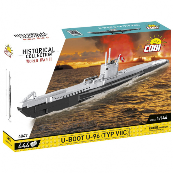 COBI 4847_PO Německá ponorka U-Boot U 96 Typ VIIC COBI 4847_PO Německá ponorka U-Boot U 96 Typ VIIC