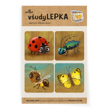 Lesní svět všudyLEPKA vel. 1-016 - Mix hmyz