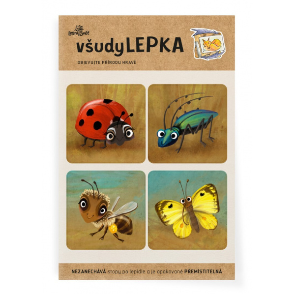 Lesní svět všudyLEPKA vel. 1-016 - Mix hmyz