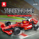 Reobrix 11007 F1 závodní vůz červený R/C 1:8
