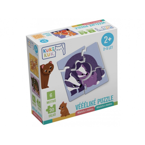Betexa KukiKuk - Véééliké puzzle Mláďata s mámou Betexa KukiKuk - Véééliké puzzle Mláďata s mámou