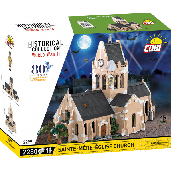 COBI 2299 II Francouzský kostel Sainte-Mere-Église D-DAY COBI 2299 II Francouzský kostel Sainte-Mere-Église D-DAY