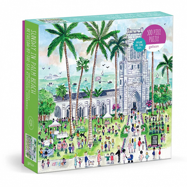 Galison Puzzle Michael Storrings Neděle v Palm Beach 500 dílků Galison Puzzle Michael Storrings Neděle v Palm Beach 500 dílků