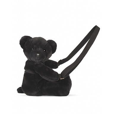 Doudou Plyšová taška přes rameno Medvídek černý 30 cm