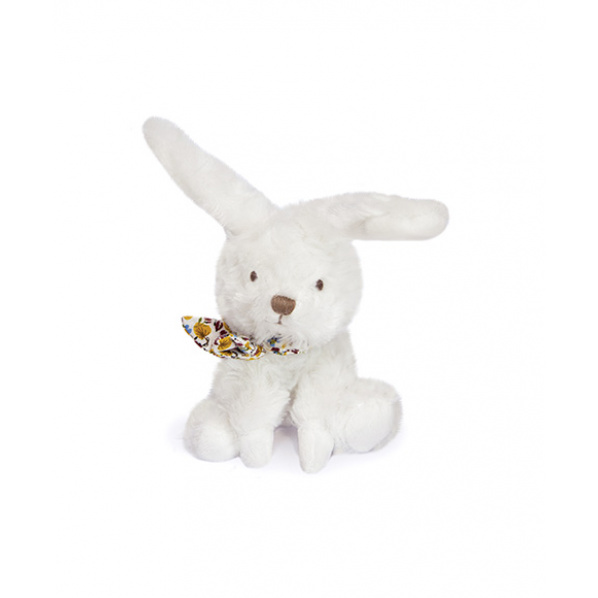 Doudou Plyšový králíček s šátkem 12 cm žlutá s kytičkami Doudou Plyšový králíček s šátkem 12 cm žlutá s kytičkami