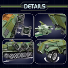 Mould King 20027 Kolopásový transportér SD KFZ 251/1 + protitankové dělo PAK 40 R/C