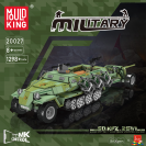 Mould King 20027 Kolopásový transportér SD KFZ 251/1 + protitankové dělo PAK 40 R/C