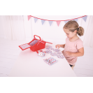 Bigjigs Toys Čajová puntíkovaná sada v piknikovém koši