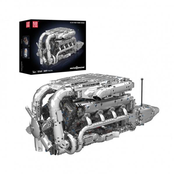 Mould King 10168 Automobilový motor Mercedes AMG V8 Twin-turbo Mould King 10168 Automobilový motor Mercedes AMG V8 Twin-turbo