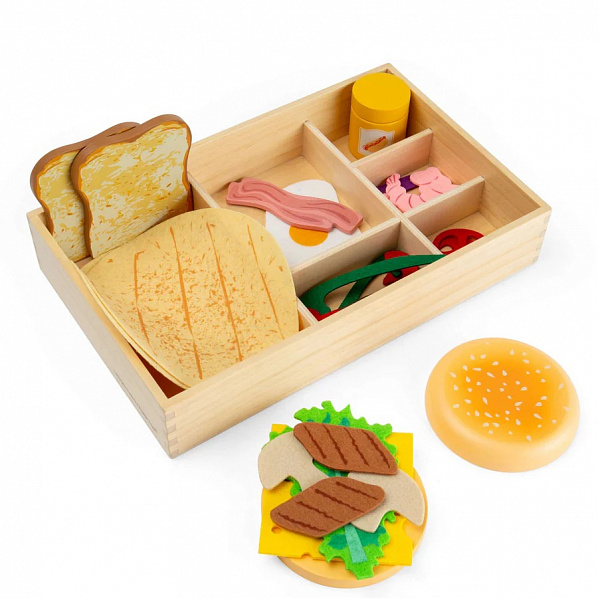 Bigjigs Toys Sada lahůdek v krabičce Bigjigs Toys Sada lahůdek v krabičce