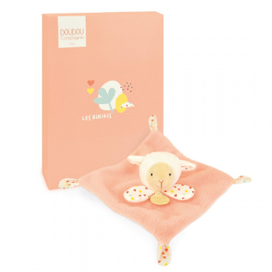 Doudou Plyšový muchláček oranžový Ovečka 19 cm