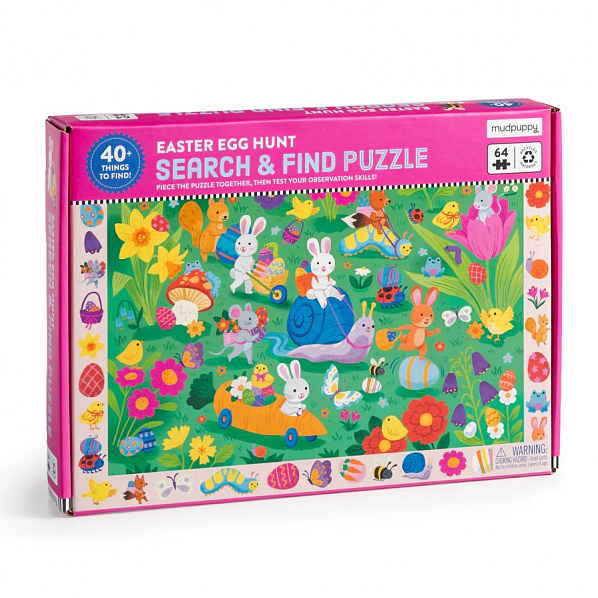 Mudpuppy Puzzle Hledej a najdi Velikonoční honba za vajíčky 64 dílků